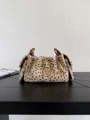Uubags Chanel 25 Mini Handbag Lambskin And Gold-tone Metal In Light Beige And Black 20x22x12.5cm - 1