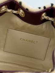 Uubags Chanel 25 Mini Handbag Lambskin And Gold-tone Metal In Light Beige And Black 20x22x12.5cm - 3