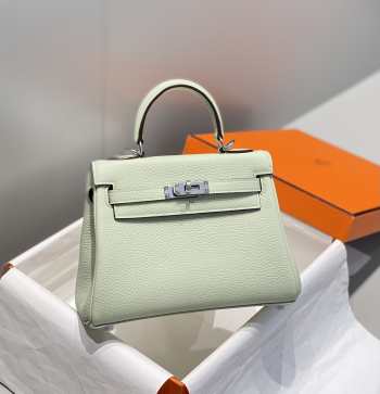 Uubags Hermes Kelly II Sellier Mini Bag In Vert Fizz 20cm