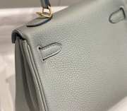 Uubags Hermes Kelly 20cm Bag In OL Gris Meyer Togo Leather 20cm - 5