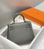 Uubags Hermes Kelly 20cm Bag In OL Gris Meyer Togo Leather 20cm - 2