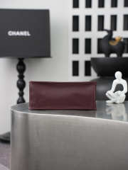 Uubags Chanel Small Shopping Bag In Calfskin And Gold-colored Metal Dark Red Wine 28.5x23.5x9.5cm - 5