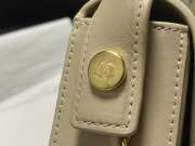 Uubags Chanel mini flap bag with handle shiny calfskin & gold-tone metal dark beige 14.5x19.5x5cm - 2