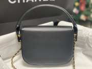 Uubags Chanel mini flap bag with handle shiny calfskin & gold-tone metal black 14.5x19.5x5cm - 6