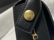 Uubags Chanel mini flap bag with handle shiny calfskin & gold-tone metal black 14.5x19.5x5cm - 4