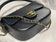 Uubags Chanel mini flap bag with handle shiny calfskin & gold-tone metal black 14.5x19.5x5cm - 3