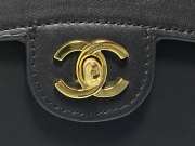 Uubags Chanel mini flap bag with handle shiny calfskin & gold-tone metal black 14.5x19.5x5cm - 2