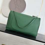 Uubags Chanel Maxi flap bag calfskin with grain effect & gold metallic in green 26x38.5x11cm - 6
