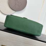 Uubags Chanel Maxi flap bag calfskin with grain effect & gold metallic in green 26x38.5x11cm - 5