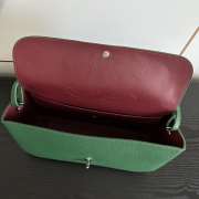 Uubags Chanel maxi flap bag calfskin with grain effect & gold metallic in green 19.5x32x10cm - 5