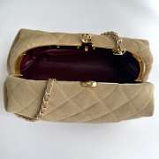 Uubags Chanel clutch with strap suede calfskin & gold-colored metal in dark beige 18x30x15cm - 6