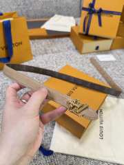 Uubags Louis Vuitton Pretty LV 2cm Double-Sided Belt Taupe/ Brown 01 - 6