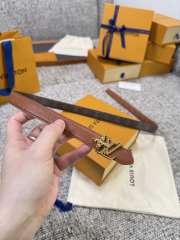 Uubags Louis Vuitton Pretty LV 2cm Double-Sided Belt Caramel/ Brown 01 - 6
