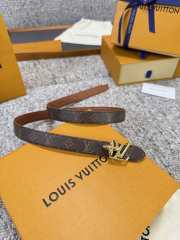Uubags Louis Vuitton Pretty LV 2cm Double-Sided Belt Caramel/ Brown 01 - 2