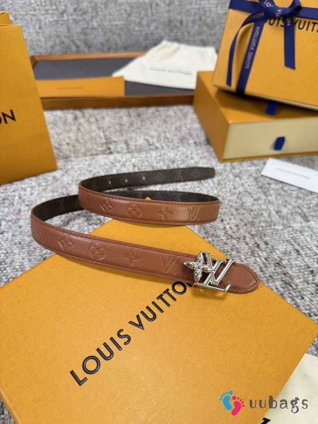 Uubags Louis Vuitton Pretty LV 2cm Double-Sided Belt Caramel/ Brown 02 - 1