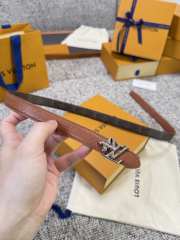 Uubags Louis Vuitton Pretty LV 2cm Double-Sided Belt Caramel/ Brown 02 - 4