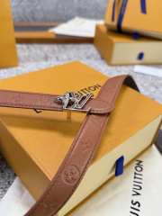 Uubags Louis Vuitton Pretty LV 2cm Double-Sided Belt Caramel/ Brown 02 - 5