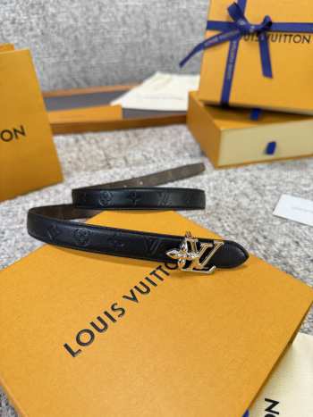 Uubags Louis Vuitton Pretty LV 2cm Double-Sided Belt Black/ Brown 02