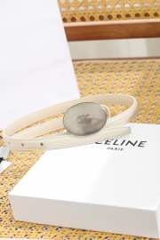 Uubags Celine Maison Belt 1.3cm In Taurillon Leather White 01 - 1