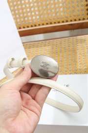 Uubags Celine Maison Belt 1.3cm In Taurillon Leather White 01 - 3