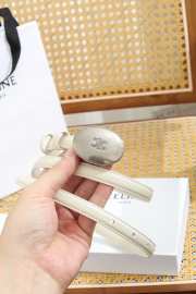 Uubags Celine Maison Belt 1.3cm In Taurillon Leather White 01 - 4