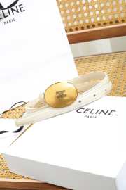 Uubags Celine Maison Belt 1.3cm In Taurillon Leather White 02 - 1