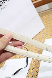 Uubags Celine Maison Belt 1.3cm In Taurillon Leather White 02 - 5