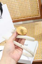 Uubags Celine Maison Belt 1.3cm In Taurillon Leather White 02 - 4