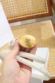 Uubags Celine Maison Belt 1.3cm In Taurillon Leather White 02 - 3
