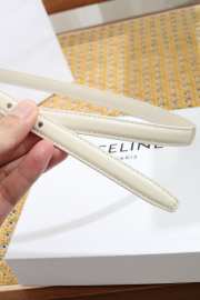 Uubags Celine Maison Belt 1.3cm In Taurillon Leather White 02 - 2