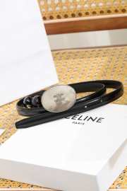 Uubags Celine Maison Belt 1.3cm In Taurillon Leather Black 01 - 1
