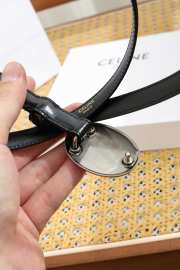Uubags Celine Maison Belt 1.3cm In Taurillon Leather Black 01 - 3