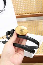 Uubags Celine Maison Belt 1.3cm In Taurillon Leather Black 02 - 6