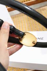 Uubags Celine Maison Belt 1.3cm In Taurillon Leather Black 02 - 5