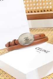 Uubags Celine Maison Belt 1.3cm In Taurillon Leather Brown 01 - 1