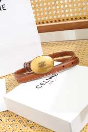 Uubags Celine Maison Belt 1.3cm In Taurillon Leather Brown 02 - 1