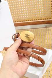 Uubags Celine Maison Belt 1.3cm In Taurillon Leather Brown 02 - 6