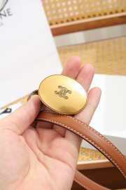 Uubags Celine Maison Belt 1.3cm In Taurillon Leather Brown 02 - 4