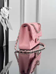 Uubags Chanel double flap bag caviar leather in light pink with silver hardware 25cm - 4
