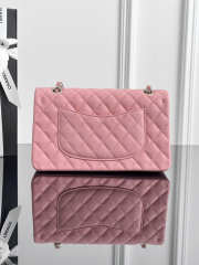 Uubags Chanel double flap bag caviar leather in light pink with silver hardware 25cm - 2