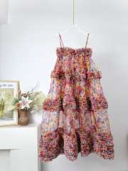 Uubags Zimmermann Luna Ruffle Bandeau Gown Maxi Dress In Multi Floral - 1