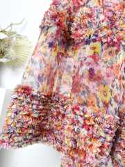 Uubags Zimmermann Luna Ruffle Bandeau Gown Maxi Dress In Multi Floral - 2
