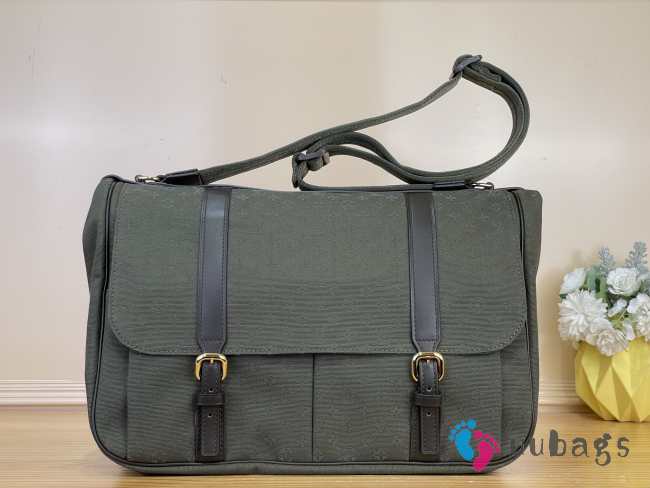Uubags Louis Vuitton Mini Lin Sac Maman Messenger Diaper Bag Khaki 43x30x20cm - 1