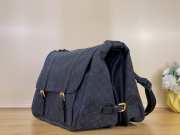 Uubags Louis Vuitton Mini Lin Sac Maman Messenger Diaper Bag Navy Blue 43x30x20cm - 4