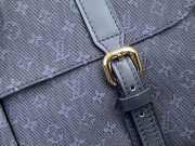 Uubags Louis Vuitton Mini Lin Sac Maman Messenger Diaper Bag Navy Blue 43x30x20cm - 2
