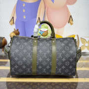 Uubags Louis Vuitton M28639 Keepall Bandoulière 35 Bag In Khaki Green 34x21x16cm - 4