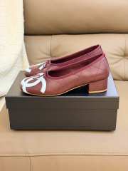 Uubags Chanel Ballet Shoes In Lambskin Burgundy & Light Blue 3.5cm - 2