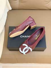 Uubags Chanel Ballet Shoes In Lambskin Burgundy & Light Blue 3.5cm - 6