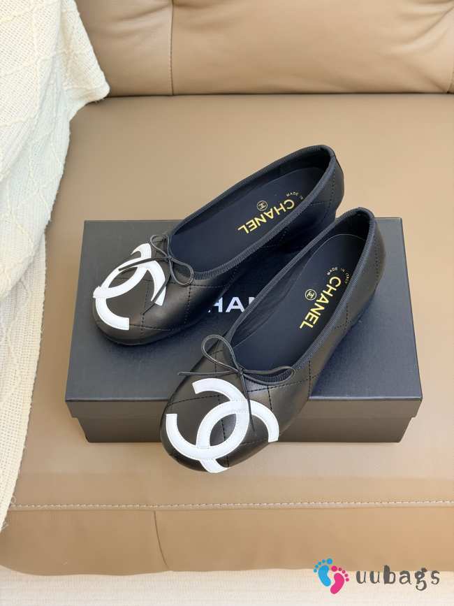 Uubags Chanel Ballet Shoes In Lambskin Black 3.5cm - 1