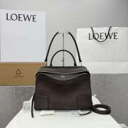 Uubags Loewe medium Amazona 180 bag in suede dark chestnut 28x22.5x11cm - 1